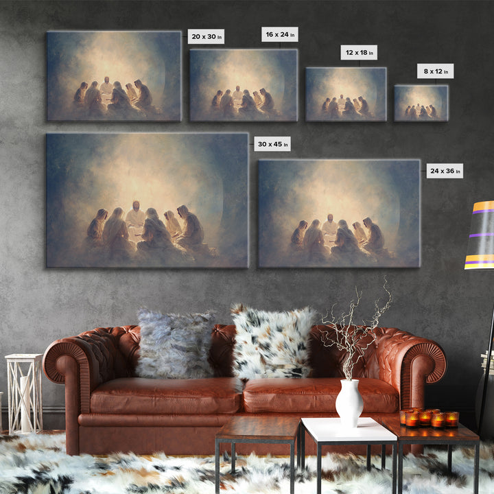 Heavenly Circle | Framed Canvas Print | Christian Art Canvas | Jesus Painting | Modern Christian Art | Christian Wall Art | Christian Chris