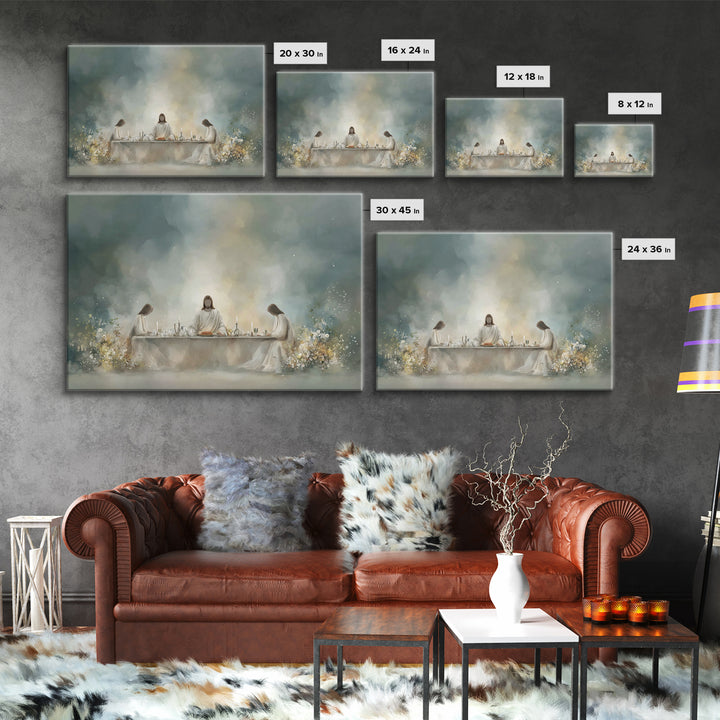 Radiant Council – Framed Canvas Print – Christian Art Canvas – Jesus Wall Art – Large Christian Art – Christian Painting – Christmas Art Fr
