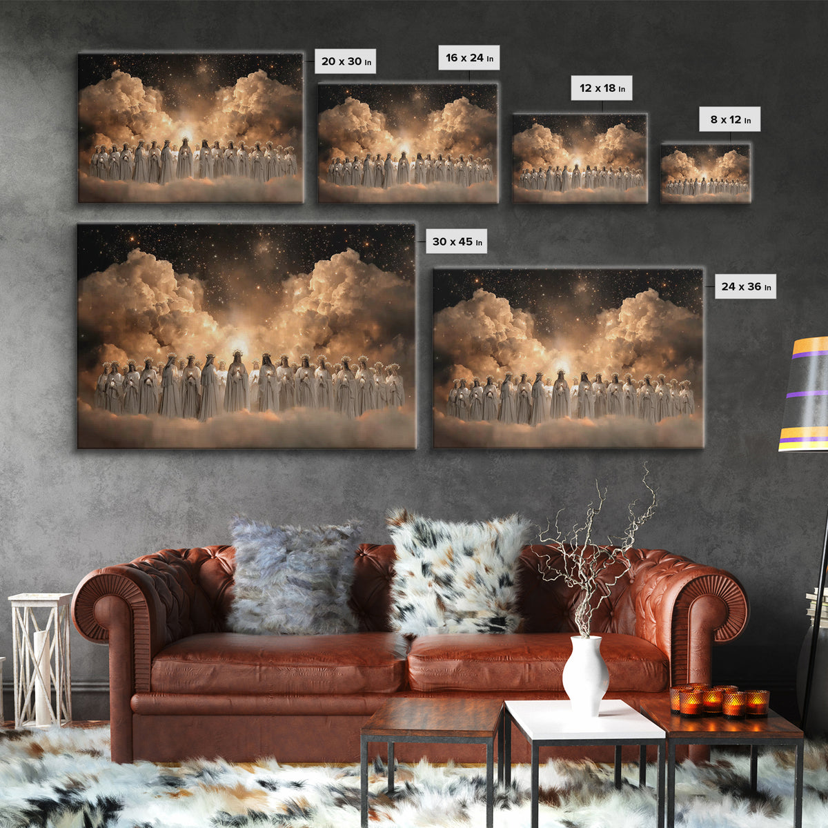 Heavenly Choir – Framed Canvas Print – Christian Wall Art – Christian Art Canvas – Jesus Painting – Christian Christmas Art – Christmas Wal