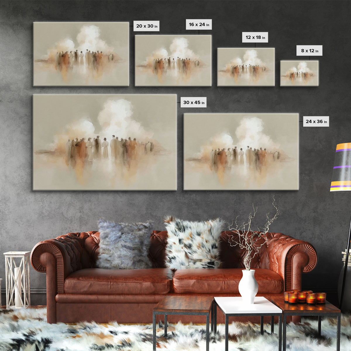 Cloud Gathering – Framed Canvas Print – Christian Art Canvas – Christian Paintings – Christian Wall Art – Subtle Christian Art – Christian
