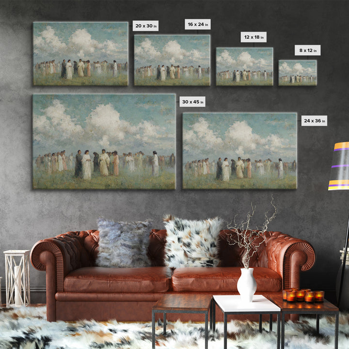 Sacred Assembly – Framed Canvas Print – Vintage Christian Art – Christian Wall Art – Christian Art Canvas – Modern Christian Painting – Chr