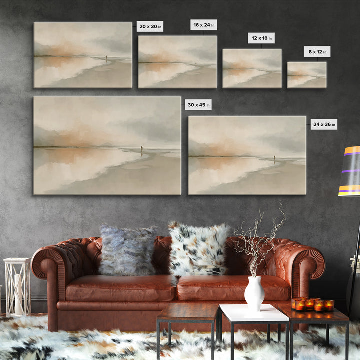 Silent Coast Peace – Framed Canvas Print – Christian Art Canvas – Christian Wall Art – Jesus Painting – Moody Christian Art – Christian Gif