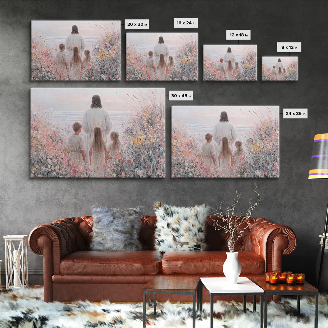 Garden Of Promise | Framed Canvas Print | Christian Wall Art | Christian Art Canvas | Jesus Painting | Subtle Christian Art | Christian Gif