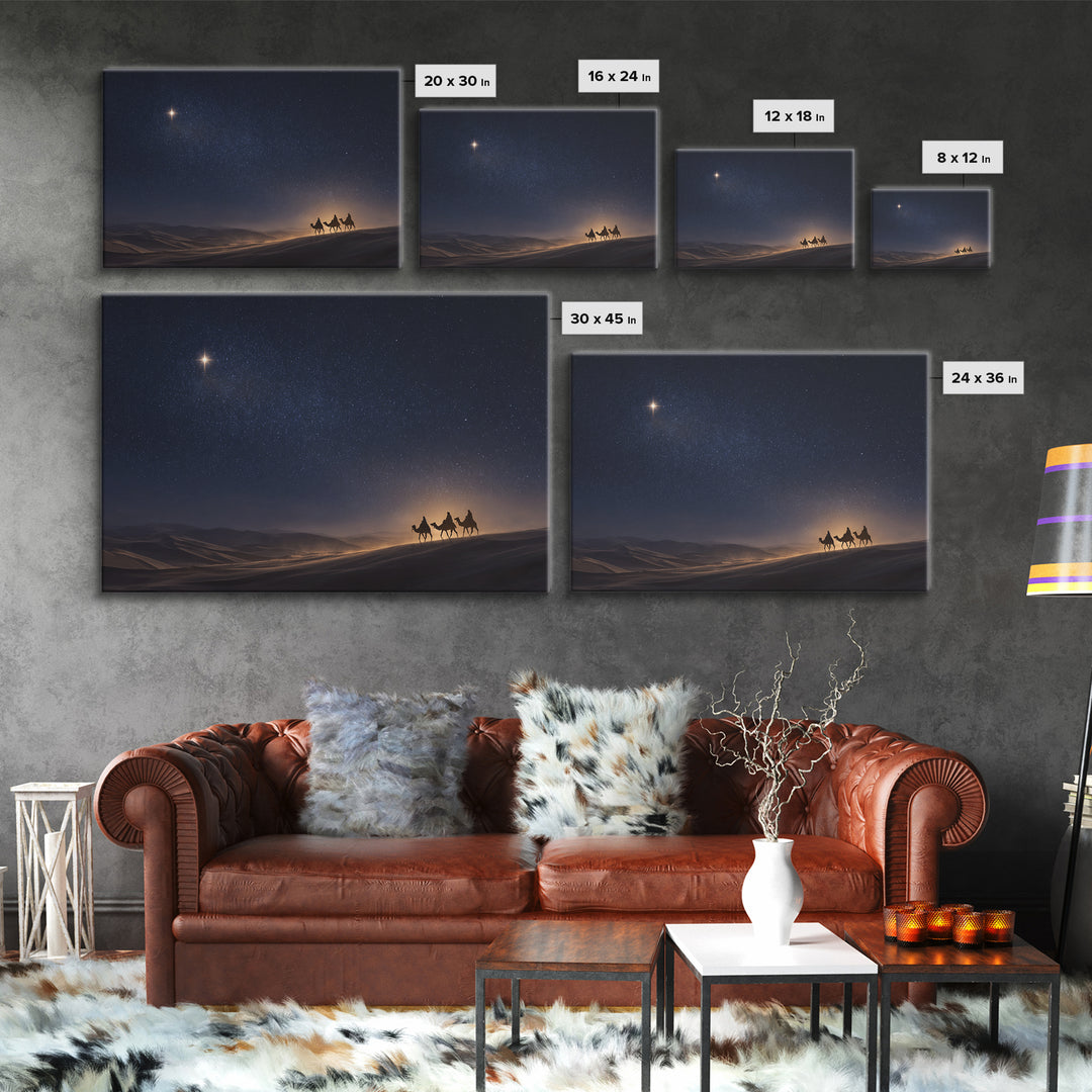 Epiphany Sky | Framed Canvas Print | Christian Art | Christmas Canvas Wall Art | Christian Art Canvas | Christian Gift Ideas | Christmas Ar