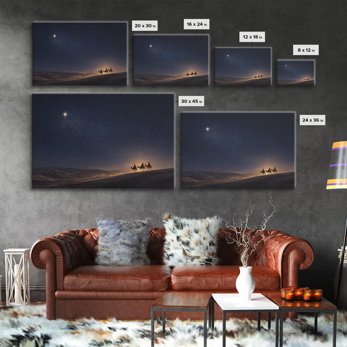 Epiphany Sky | Framed Canvas Print | Christian Art | Christmas Canvas Wall Art | Christian Art Canvas | Christian Gift Ideas | Christmas Ar