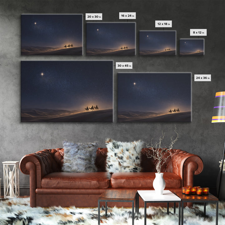 Epiphany Sky | Framed Canvas Print | Christian Art | Christmas Canvas Wall Art | Christian Art Canvas | Christian Gift Ideas | Christmas Ar