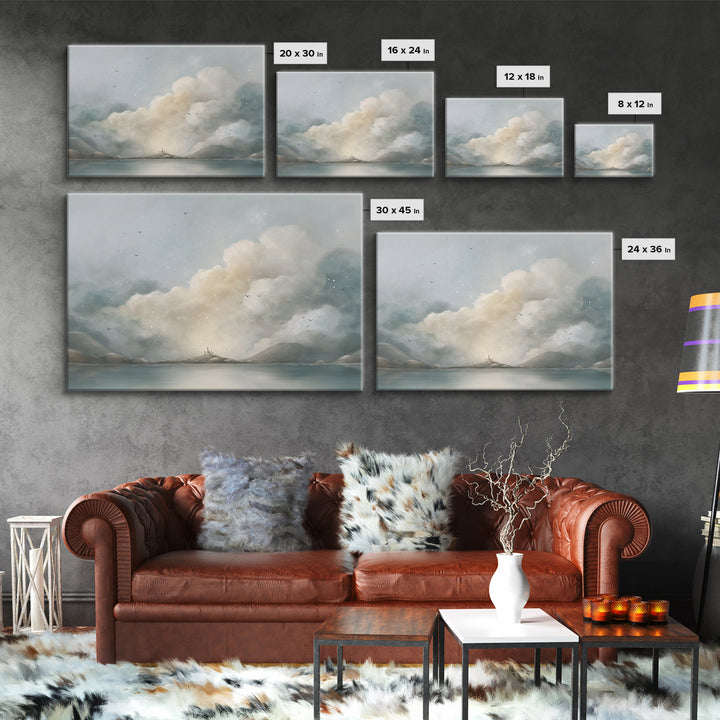 Gathered In Stillness, Framed Canvas Print, Christian Art Canvas, Christian Wall Art, Jesus Painting, Subtle Christian Paintings, Christian