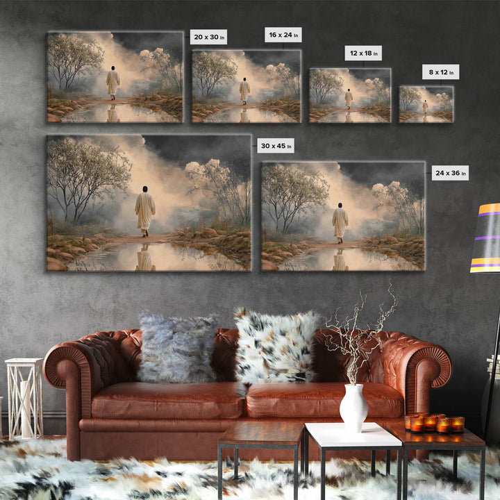 Rising Dawn Hope, Framed Canvas Print, Christian Art Canvas, Christian Wall Art, Subtle Christian Art, Modern Christian Art, Christian Art