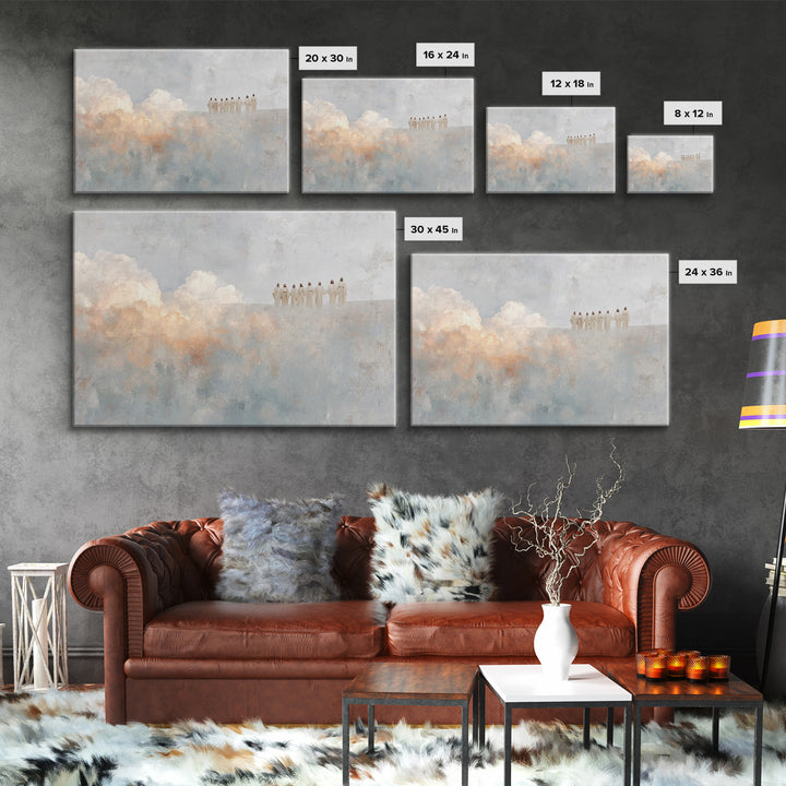 Clouds Of Majesty – Framed Canvas Print – Christian Art Canvas – Jesus Painting – Christian Wall Art – Subtle Christian Art – Large Christi