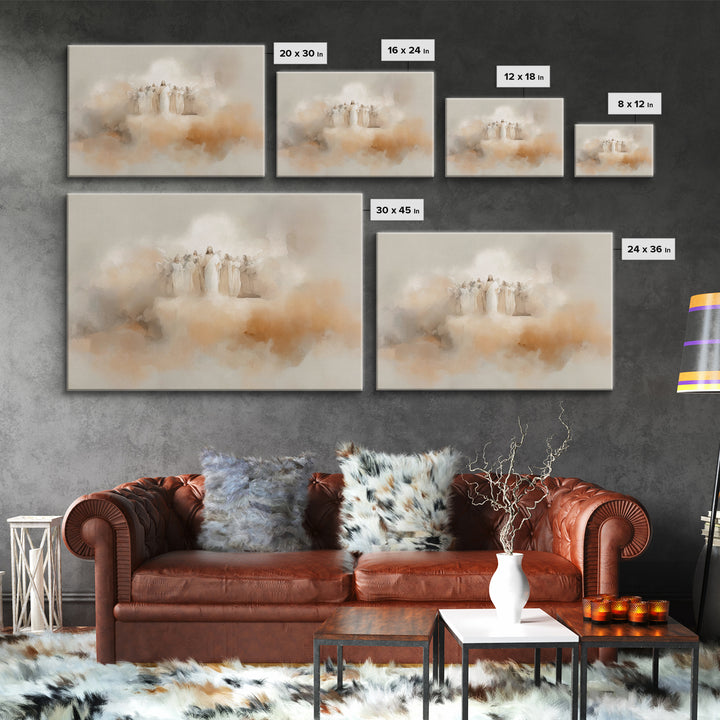 Radiant Host | Framed Canvas Print | Christian Art Canvas | Jesus Painting | Christian Wall Art | Large Christian Painting | Unique Christi