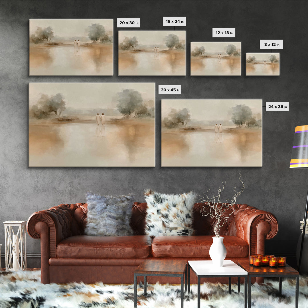 Walk Of Grace – Framed Canvas Print – Christian Art Canvas – Jesus Painting – Christian Wall Art – Subtle Christian Art – Christian Decorat