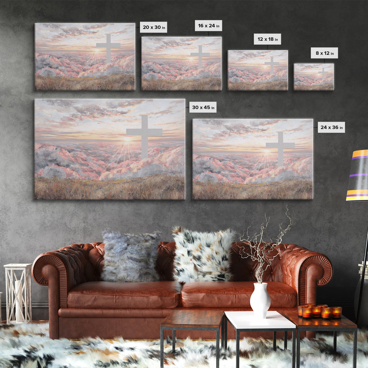 Horizon Of Hope – Framed Canvas Print – Christian Art Canvas – Christian Wall Art – Subtle Christian Art – Christian Gift – Christian Paint