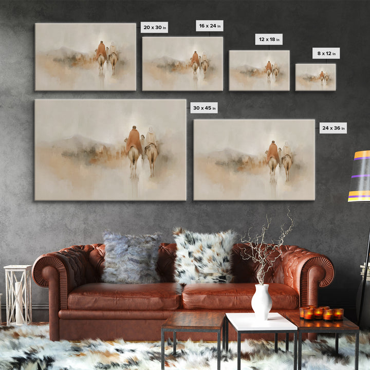 Soft Journey Home | Framed Canvas Print | Christian Art Painting | Christian Wall Art | Abstract Christian Art | Christian Art Print