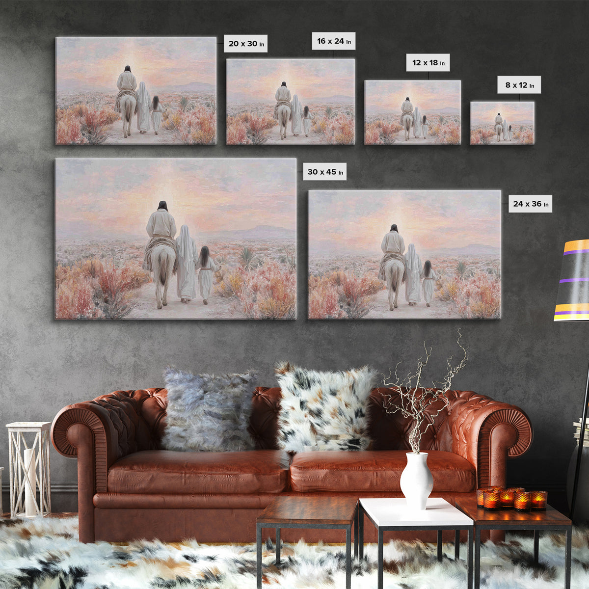 Walk Of Faith – Framed Canvas Print – Christian Art Canvas – Christian Wall Art – Modern Christian Art – Christian Gift Ideas