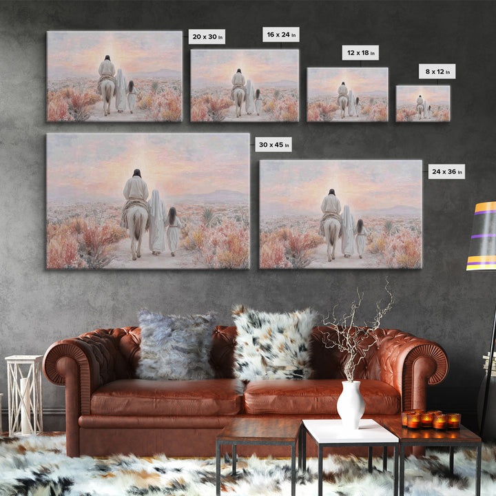 Walk Of Faith – Framed Canvas Print – Christian Art Canvas – Christian Wall Art – Modern Christian Art – Christian Gift Ideas