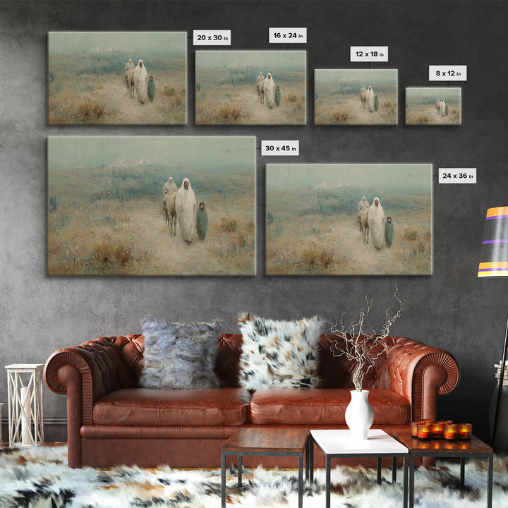 Journey Of Faith | Framed Canvas Print | Christian Art | Christian Art Canvas | Christian Wall Art | Christmas Art Prints | Jesus Painting