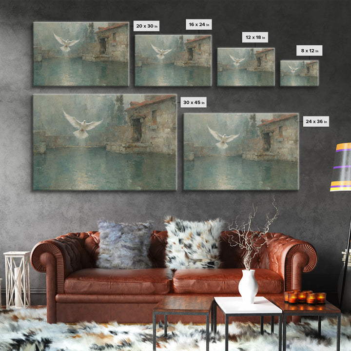 Sacred Waters | Framed Canvas Print | Christian Wall Art | Christian Art Canvas | Christian Paintings | Christian Art | Christian Gift Idea