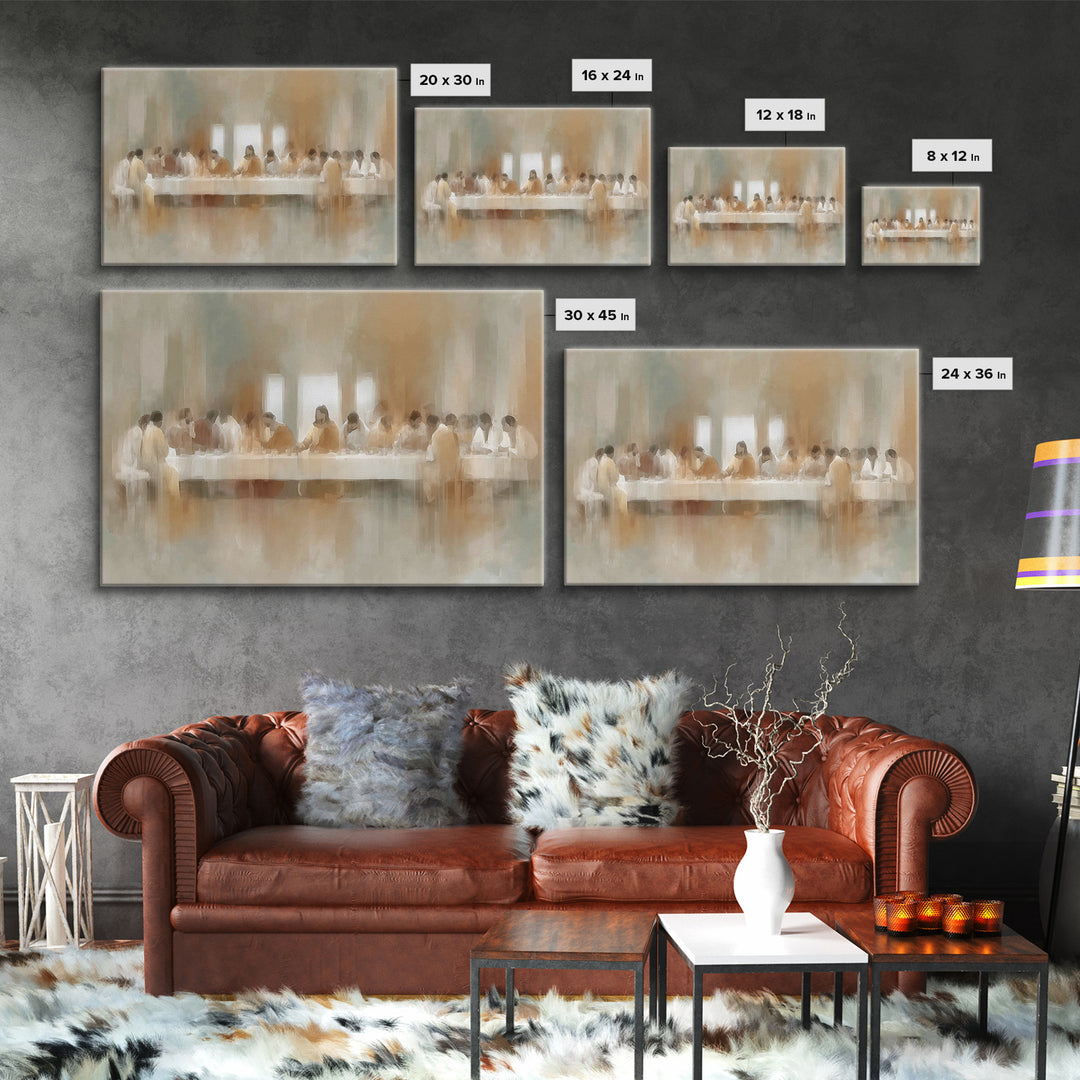 Eternal Gathering - Framed Canvas Print - Christian Wall Art - Christian Art Canvas - Moody Christian Art - Jesus Painting - Christian Chri