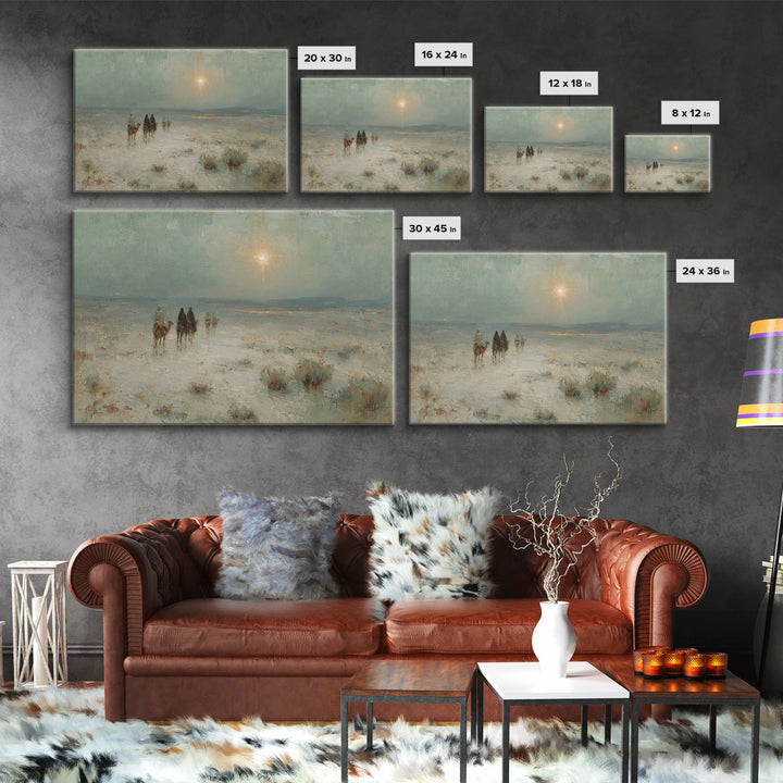 Night Of Wonder – Framed Canvas Print – Christian Art Canvas – Christmas Wall Art – Jesus Painting – Christian Christmas Decor – Christian