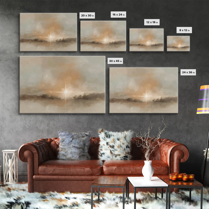 Holy Radiance | Framed Canvas Print | Christian Wall Art | Christian Art Canvas | Christmas Art | Jesus Painting | Christian Home Decor