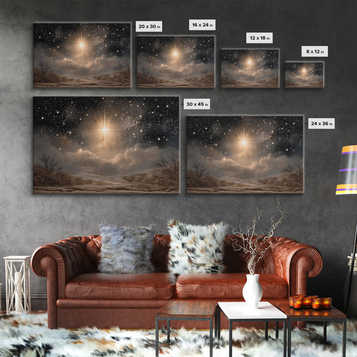 Star Of Wonder, Framed Canvas Print, Christian Art Canvas, Christmas Art, Christian Wall Art, Christian Christmas Decor, Christian Gift Ide
