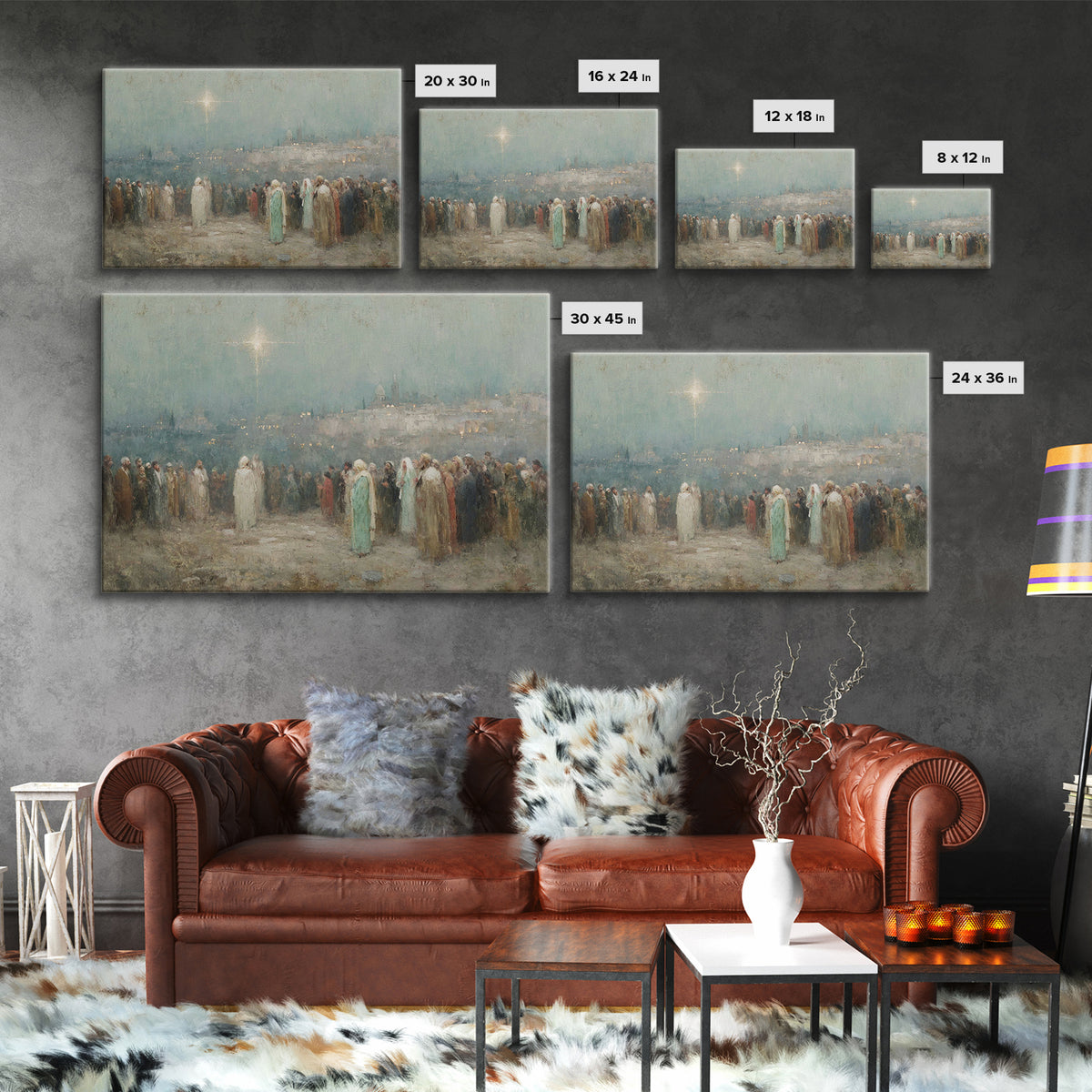 Bethlehem Promise – Framed Canvas Print – Christian Wall Art – Christmas Art – Christian Art Canvas – Christian Christmas Decorations – Jes