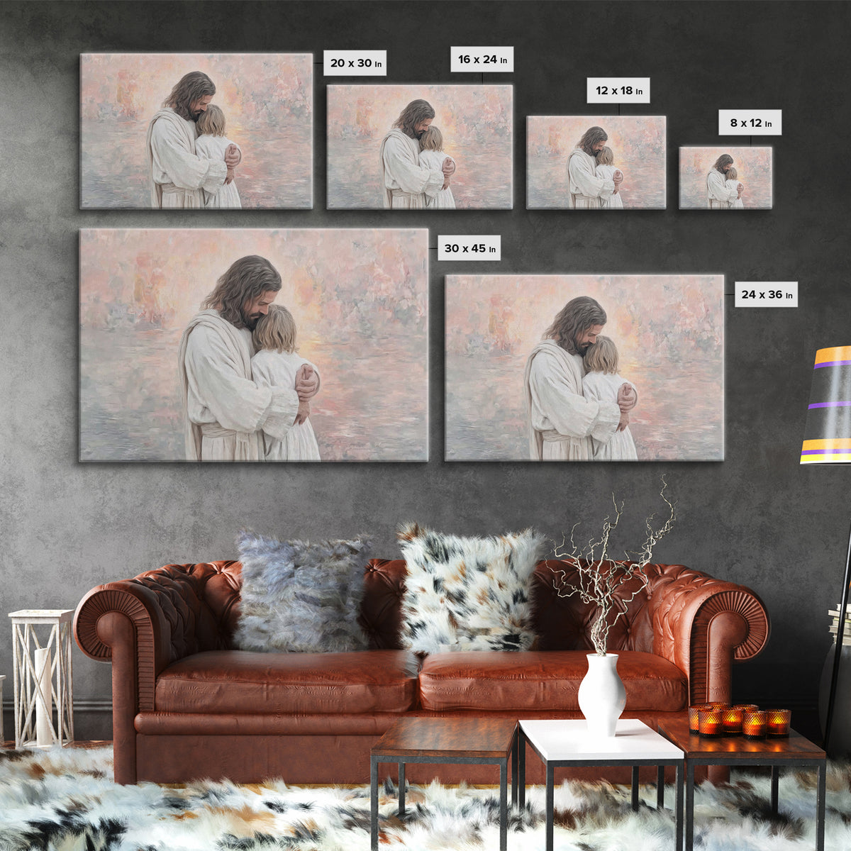 Eternal Embrace – Framed Canvas Print – Christian Wall Art – Jesus Art Print – Christian Art Canvas – Modern Christian Art – Christian Gift