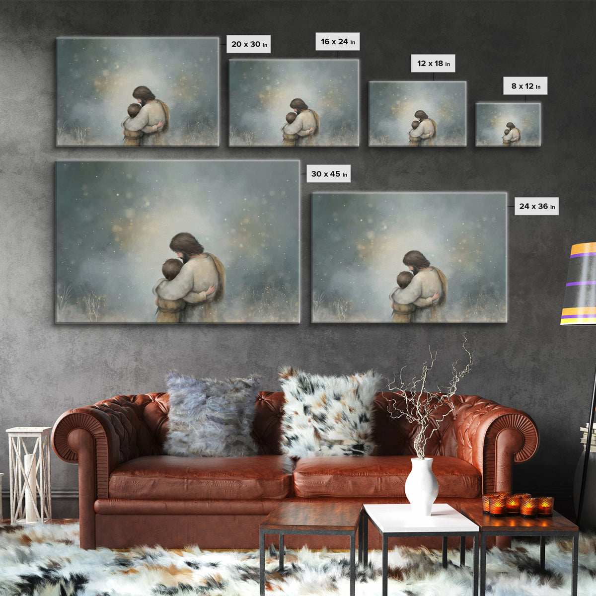 Heavenly Refuge – Framed Canvas Print – Christian Wall Art – Jesus Canvas Art – Christian Art Canvas – Moody Christian Art – Christian Pain