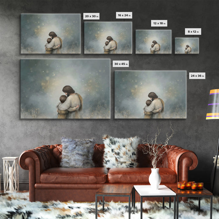 Heavenly Refuge – Framed Canvas Print – Christian Wall Art – Jesus Canvas Art – Christian Art Canvas – Moody Christian Art – Christian Pain
