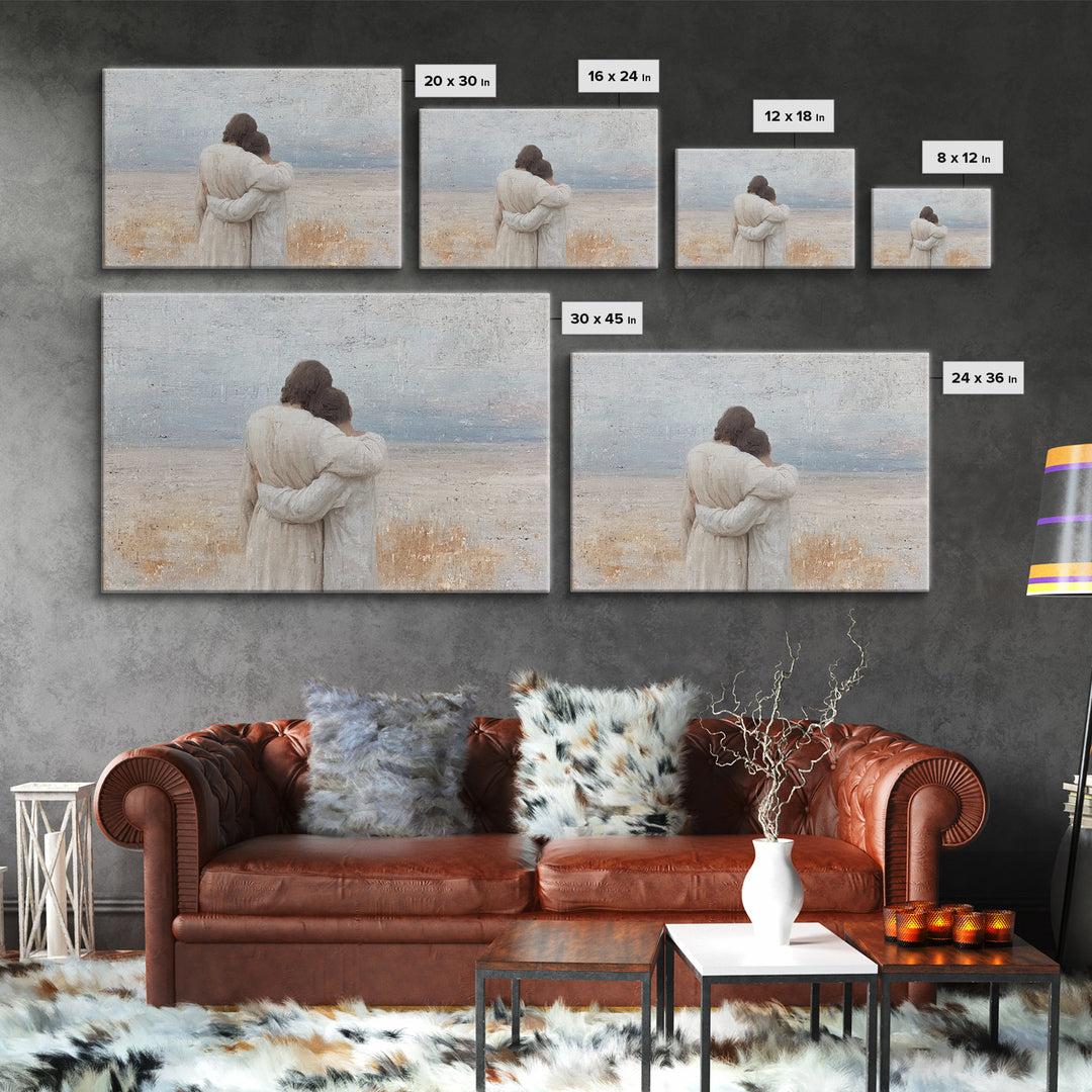 Quiet Restoration – Framed Canvas Print – Christian Wall Art – Christian Art Canvas – Subtle Christian Art – Modern Christian Painting – Ch