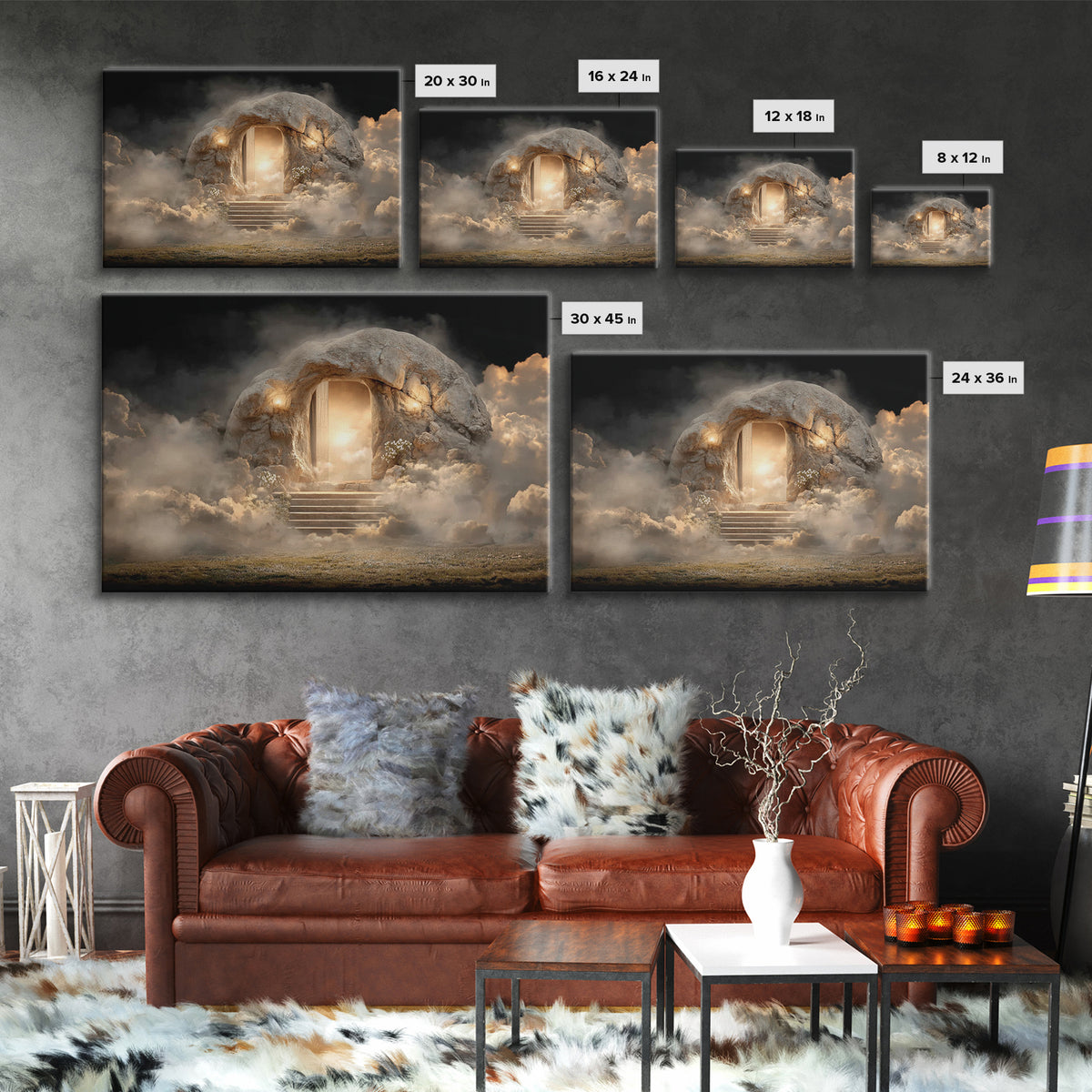 Risen Dawn | Framed Canvas Print | Christian Art Canvas | Jesus Painting Canvas | Christian Wall Art | Christian Christmas Art | Christian