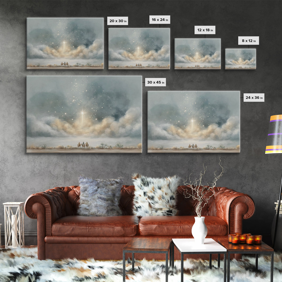 Night Of Wonder | Framed Canvas Print | Christian Wall Art | Christian Christmas Art | Christmas Canvas Wall Art | Christian Art Canvas