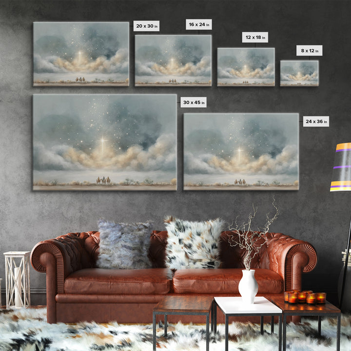 Night Of Wonder | Framed Canvas Print | Christian Wall Art | Christian Christmas Art | Christmas Canvas Wall Art | Christian Art Canvas