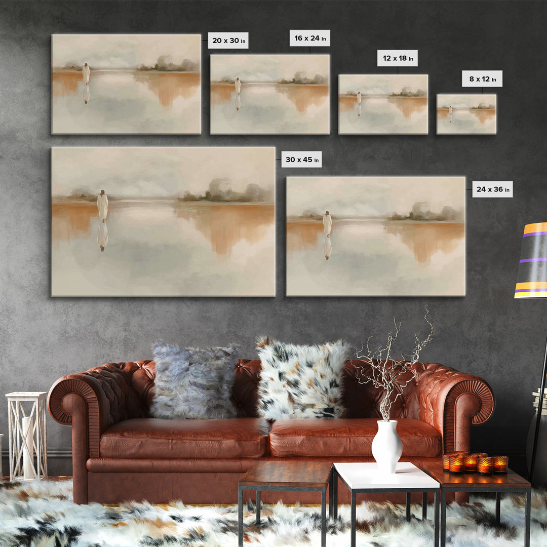 Quiet Eternal Path | Framed Canvas Print | Christian Art Canvas | Jesus Painting | Christian Wall Art | Christian Gift Ideas | Christmas Ar