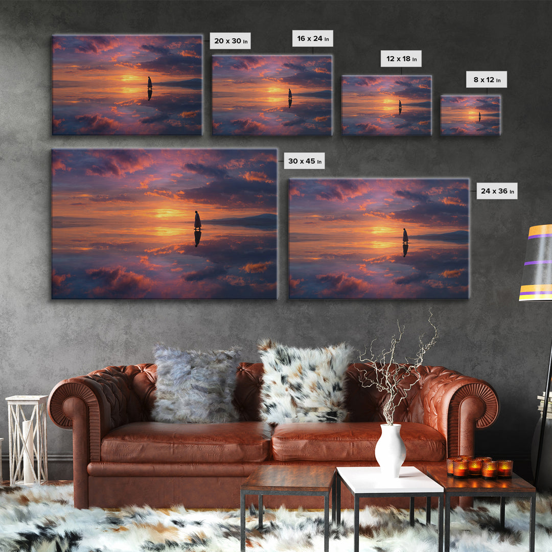 Twilight Of Promise – Framed Canvas Print – Christian Art Canvas – Jesus Painting – Christian Wall Art – Modern Christian Art – Christmas A