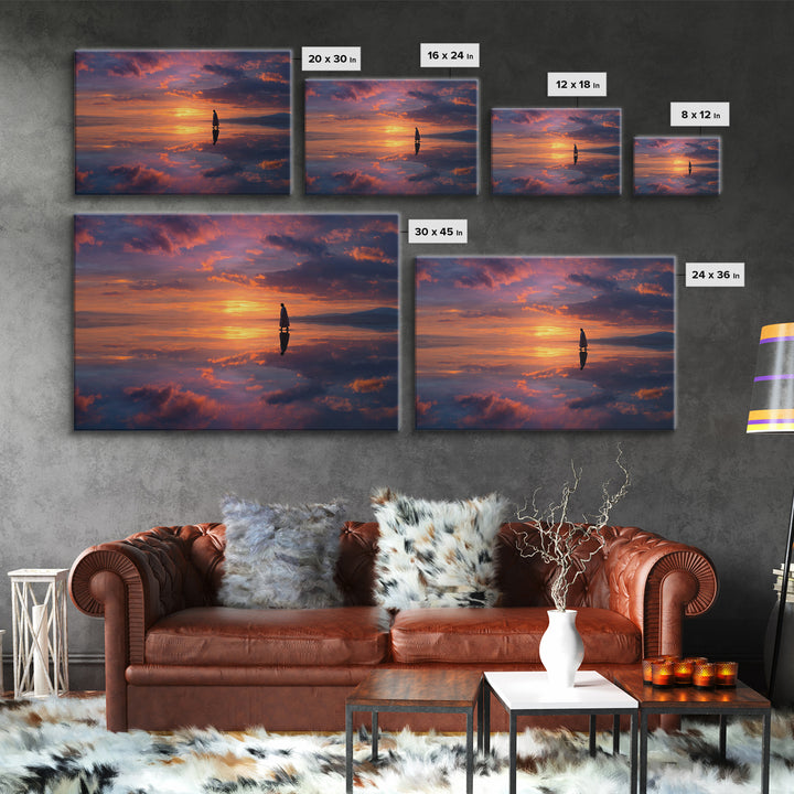 Twilight Of Promise – Framed Canvas Print – Christian Art Canvas – Jesus Painting – Christian Wall Art – Modern Christian Art – Christmas A