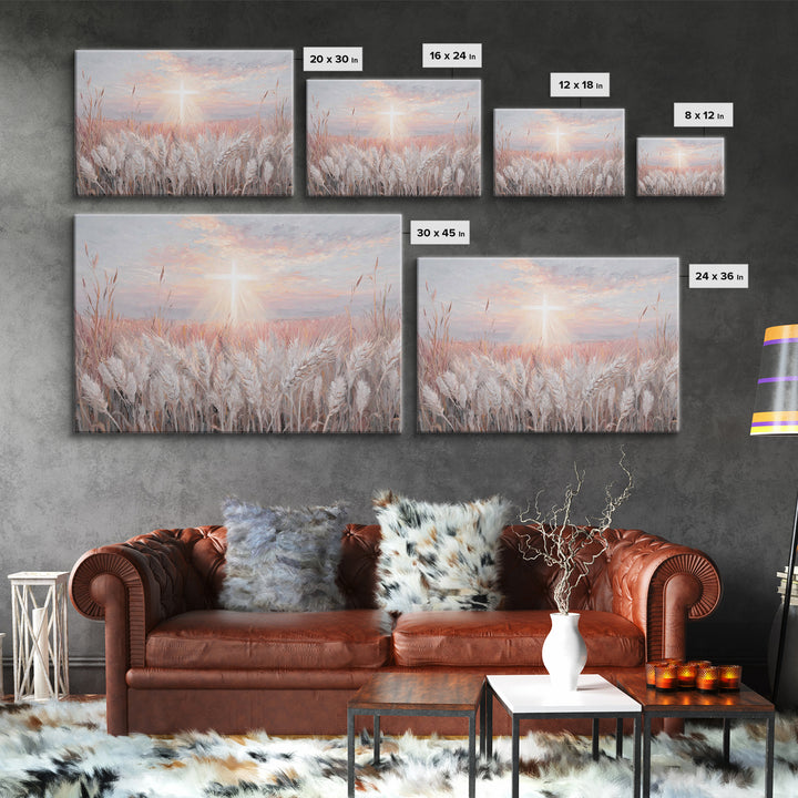 Field Of Hope – Framed Canvas Print – Christian Art Canvas – Christian Wall Art – Christian Christmas – Jesus Painting – Christian Gift
