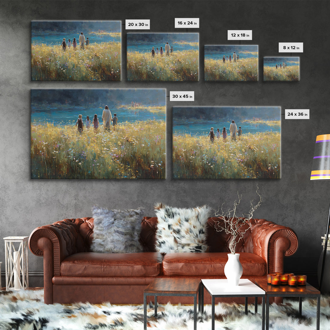 Dawn Of Peace – Framed Canvas Print – Christian Art Work – Jesus Painting Canvas – Christian Gift Ideas – Christmas Canvas Wall Art