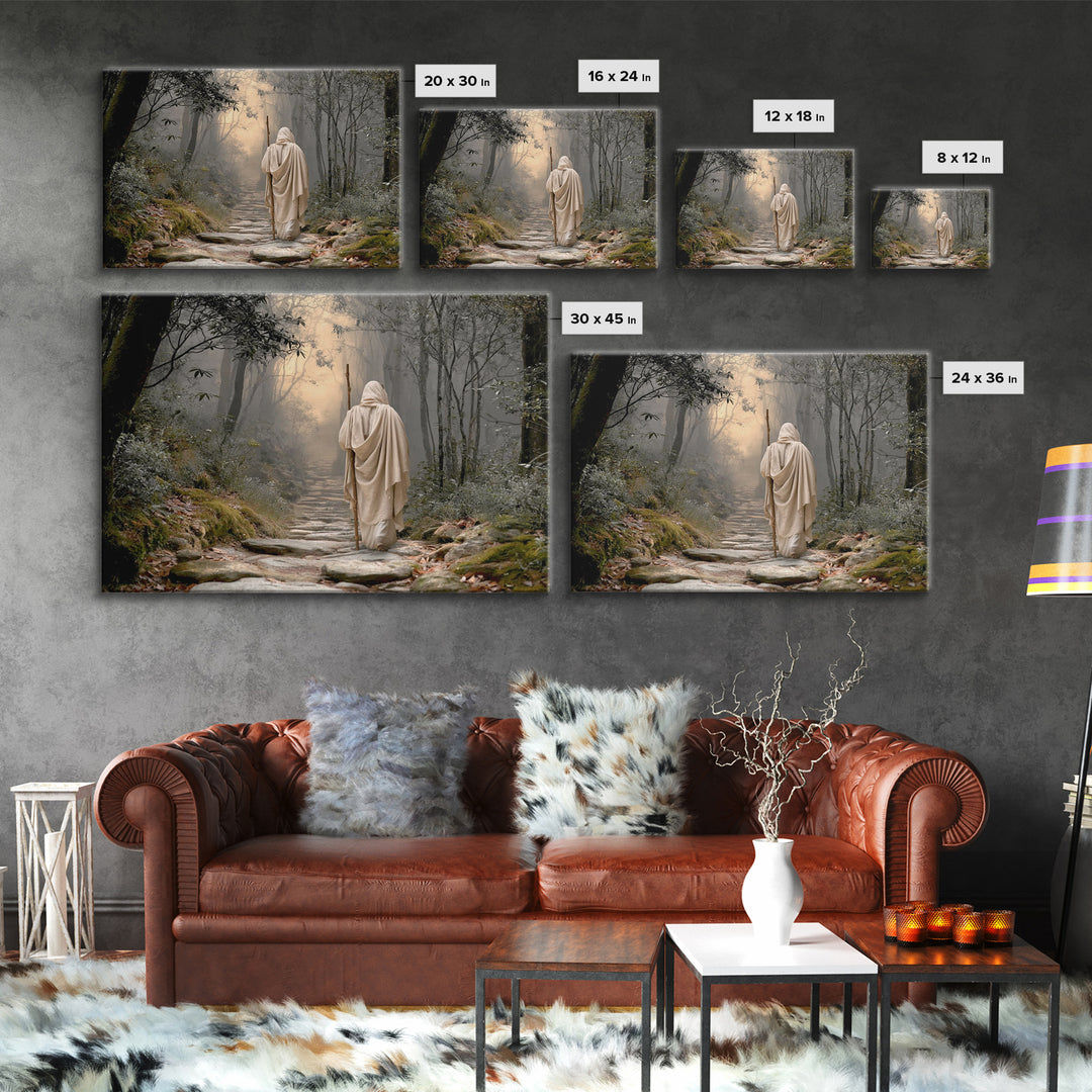 Radiant Lamb Blessing, Framed Canvas Print, Christian Christmas Art, Christian Art Canvas, Jesus Painting, Christian Wall Art, Christian De