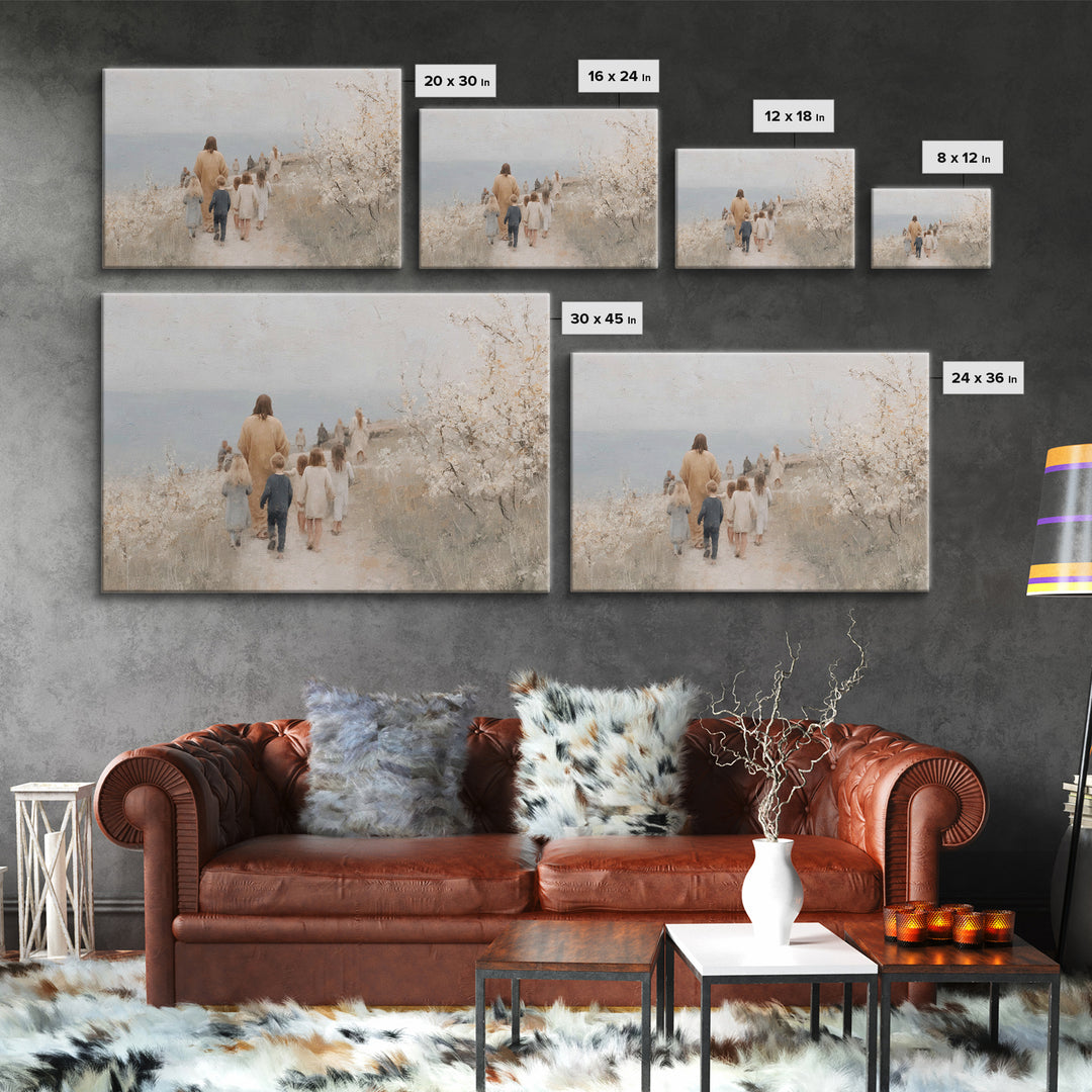 Pastoral Grace – Framed Canvas Print – Christian Wall Art – Jesus Painting – Christian Art Canvas – Christmas Art – Christian Decor