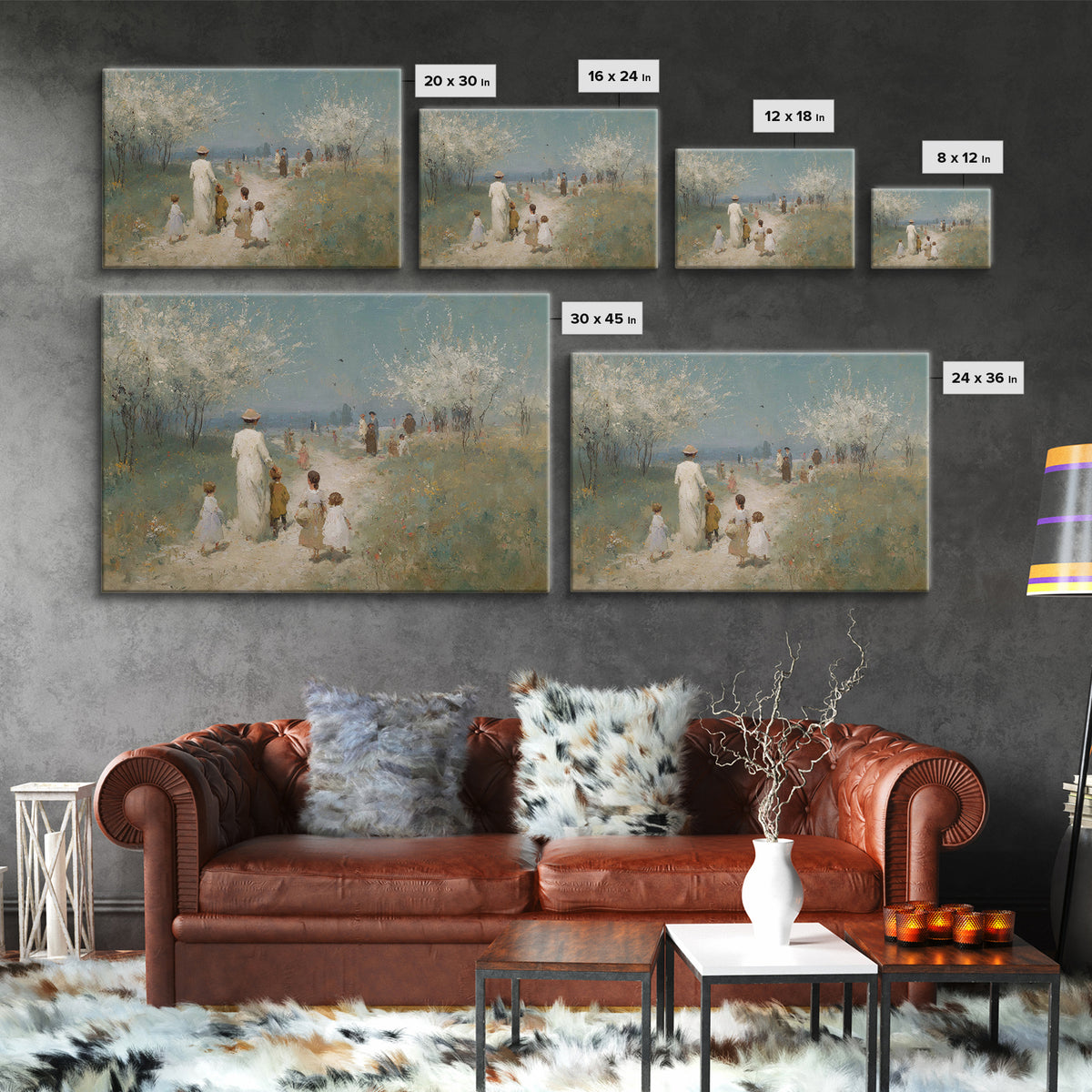 Garden Of Peace – Framed Canvas Print – Christian Art Print – Jesus Painting – Christian Wall Art – Christmas Canvas Wall Art – Christian D