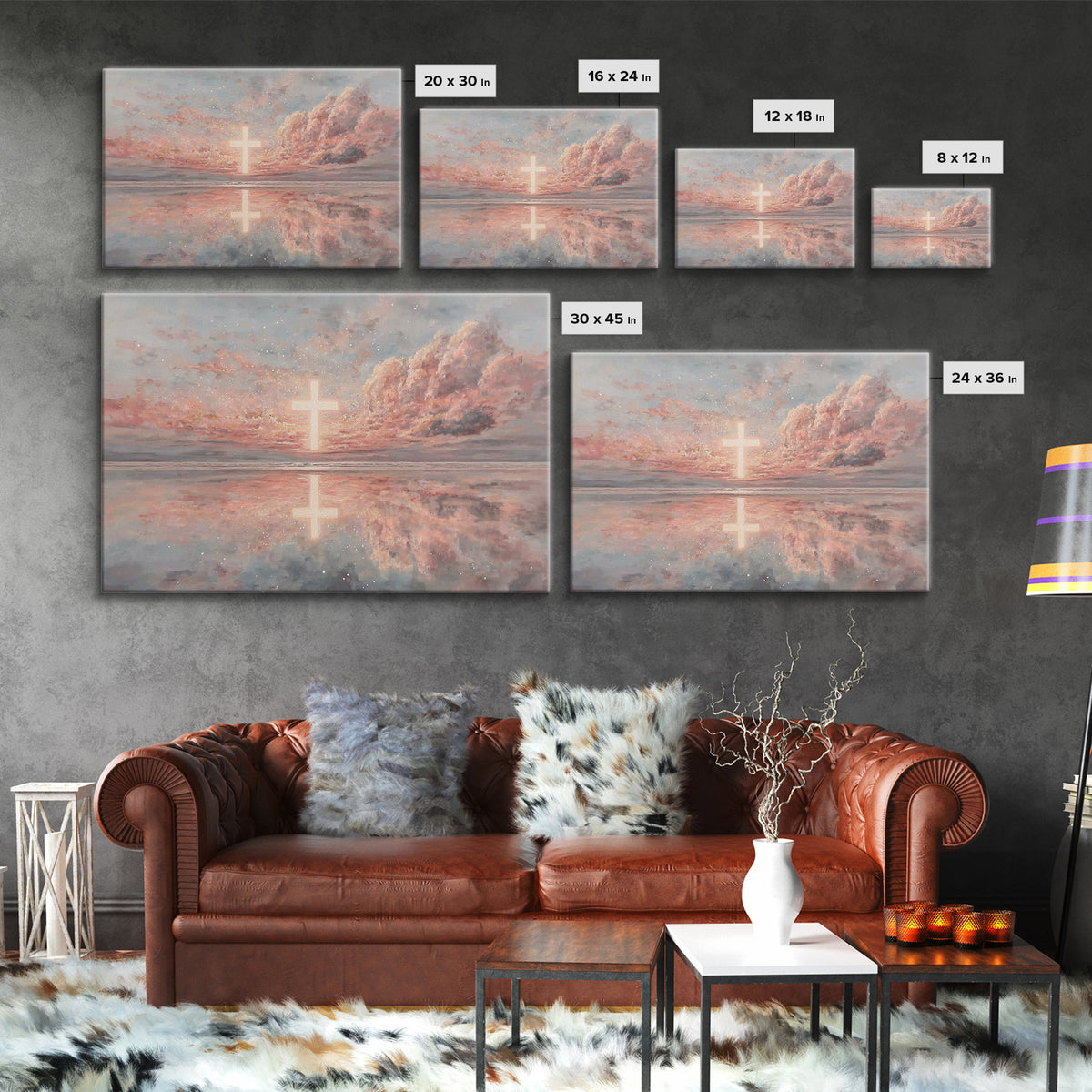 Cave Of New Light – Framed Canvas Print – Christian Christmas Art – Christian Art Painting – Framed Christian Art – Christmas Wall Art – Ch