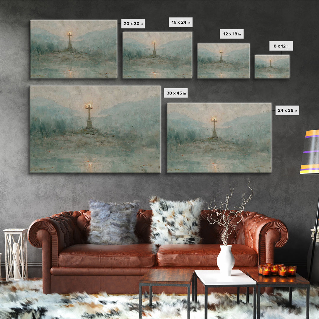 Holy Feast Calm | Framed Canvas Print | Christian Painting | Christian Art Canvas | Christian Decor | Christian Wall Art | Christmas Wall A