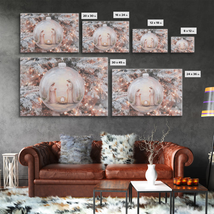 Heavenly Chorus | Framed Canvas Print | Christian Art Canvas | Christian Christmas Art | Christian Wall Art