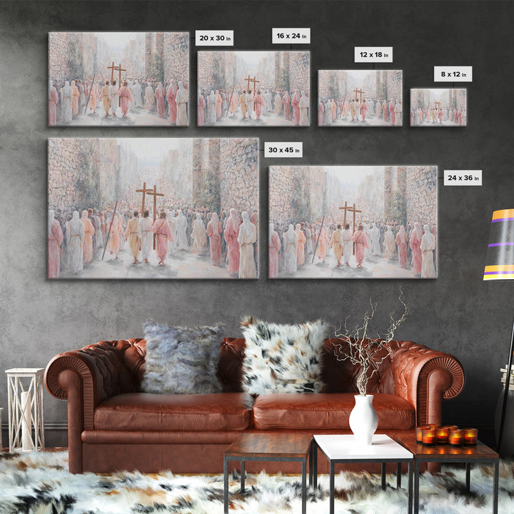 Celestial Chorus, Framed Canvas Print, Christian Wall Art, Christian Art Canvas, Christian Art Gift, Christmas Art Prints, Christian Decor