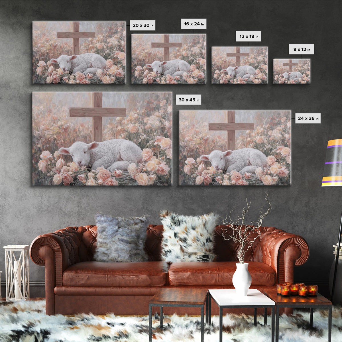 Nightfold Serenity – Framed Canvas Print – Christian Art Canvas – Christian Wall Art – Moody Christmas Art – Christian Decor – Christmas Ar