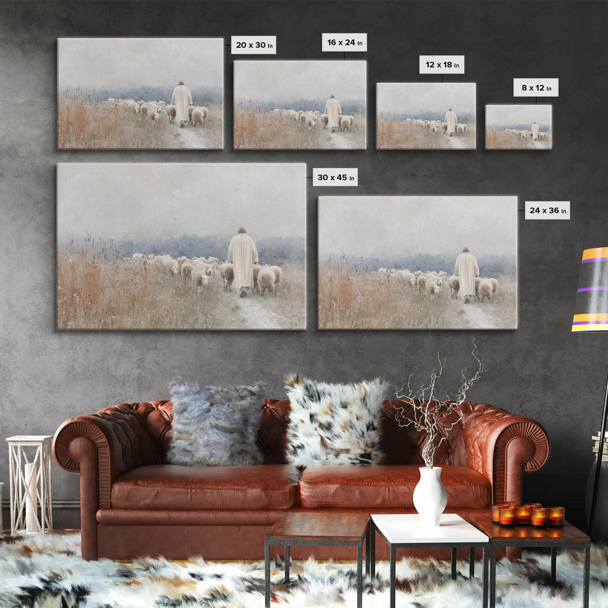 Fields Of Guidance – Framed Canvas Print – Christian Wall Art – Jesus Canvas Art – Christian Art Print – Christian Gift – Christian Art Pai