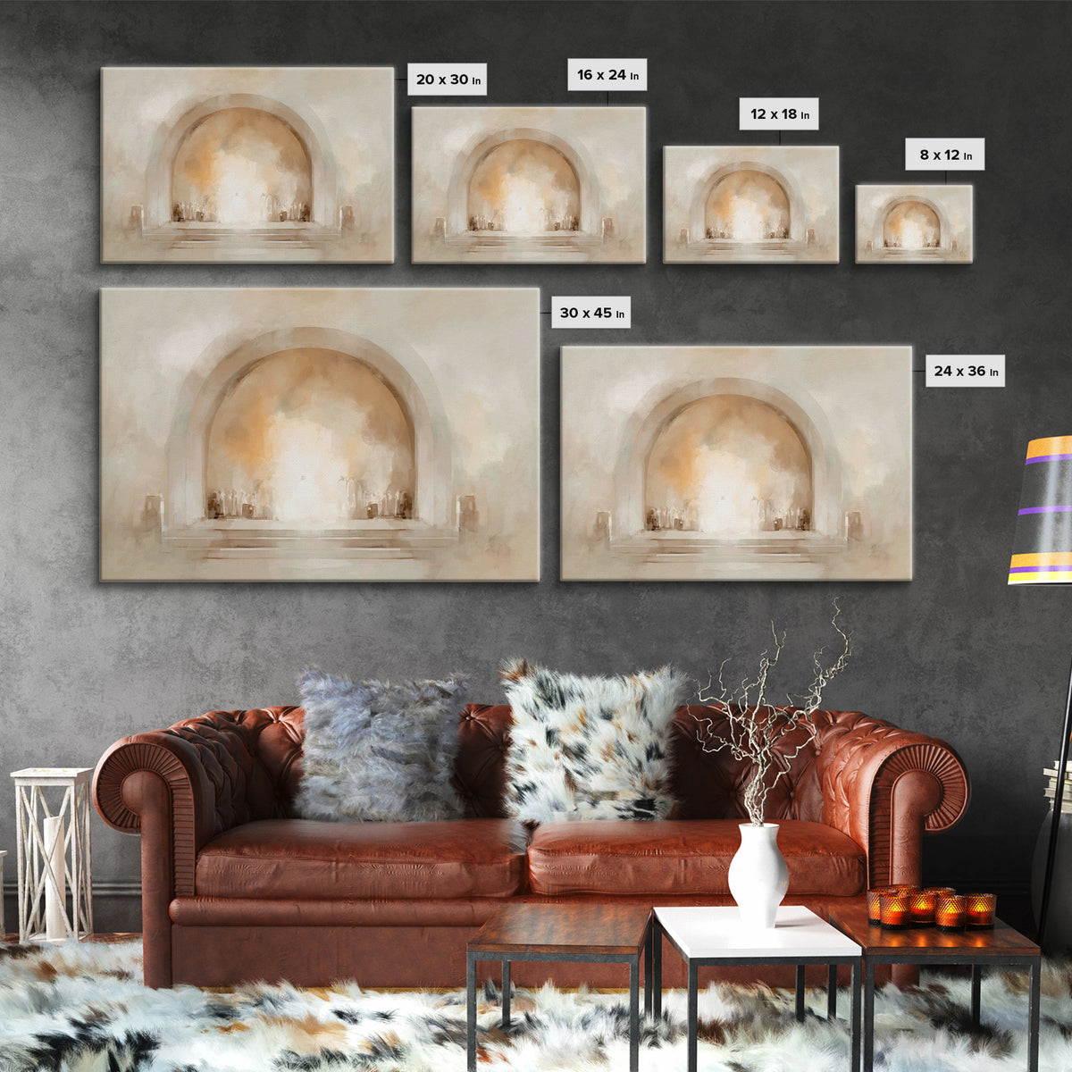Holy Arch Gathering, Framed Canvas Print, Christian Art Canvas, Christian Wall Art, Christian Art Prints, Christian Gift Ideas, Modern Chri
