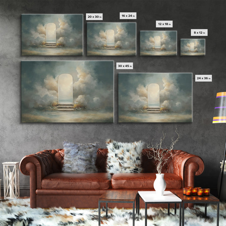 Heaven’s Open Door, Framed Canvas Print, Christian Art Canvas, Christian Wall Art, Unique Christian Art, Christian Art Prints, Christian Gi