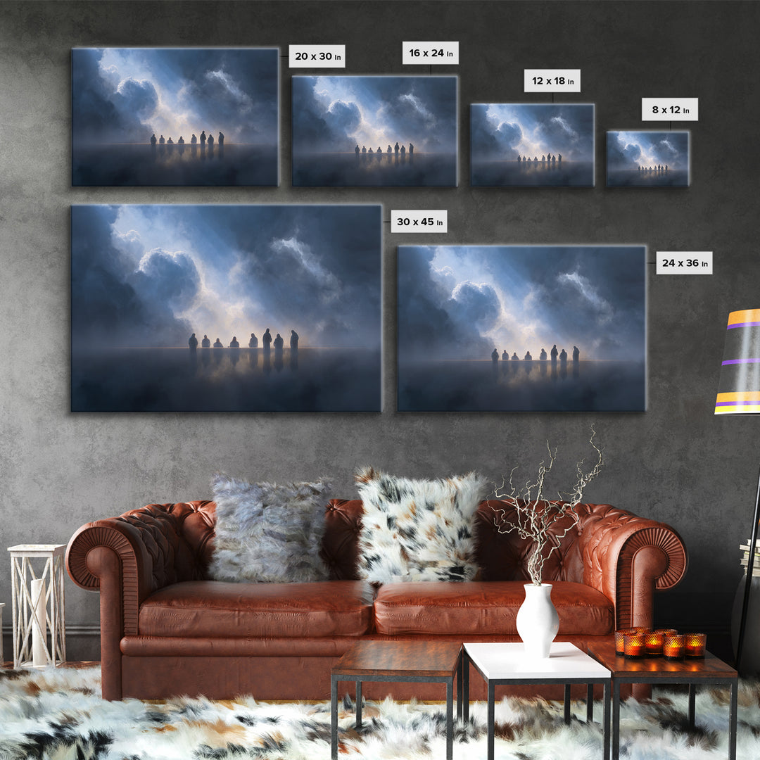 Celestial Feast Vision | Framed Canvas Print | Christian Wall Art | Jesus Painting Canvas | Christian Art Gift | Modern Christian Art | Chr